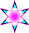 magenta-turquoise star
